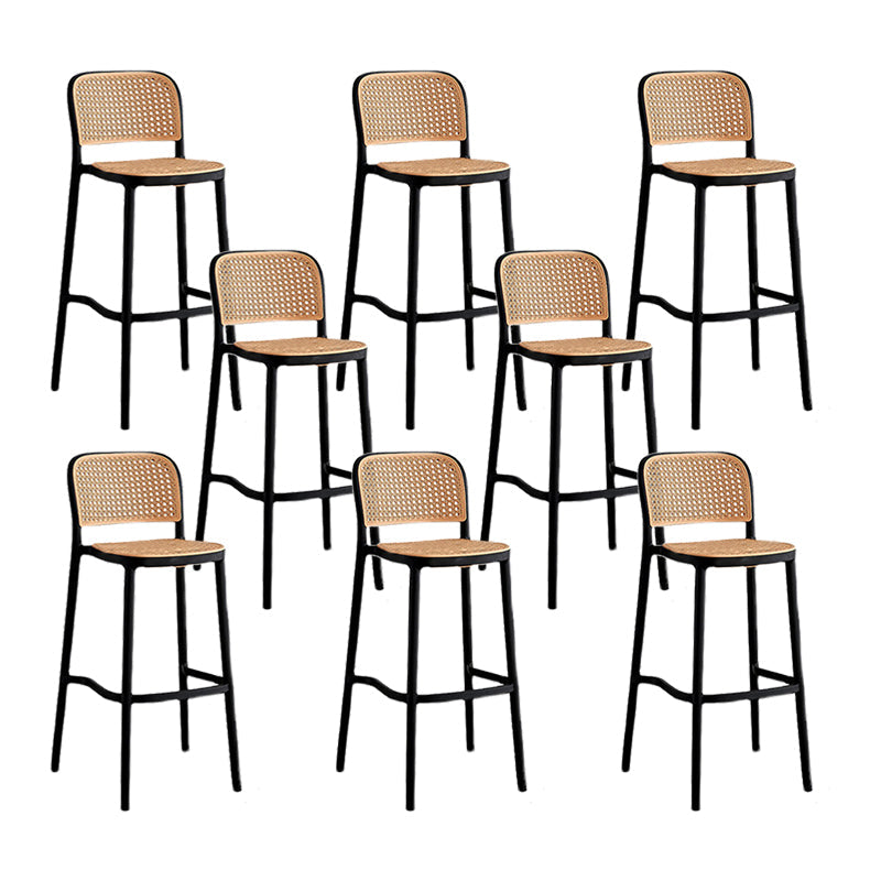 Taburete de bar de plástico escandinavo taburete de barra sin fuilero para sala de estar para sala de estar