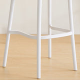 Scandinavian Plastic Bar Stool Footrest Armless Bar Stool for Living Room