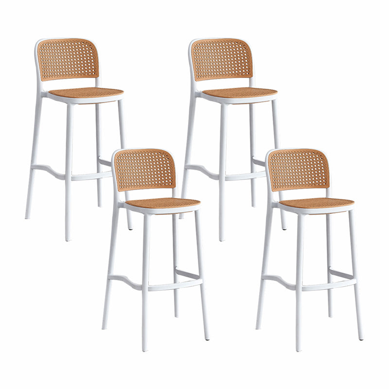 Taburete de bar de plástico escandinavo taburete de barra sin fuilero para sala de estar para sala de estar