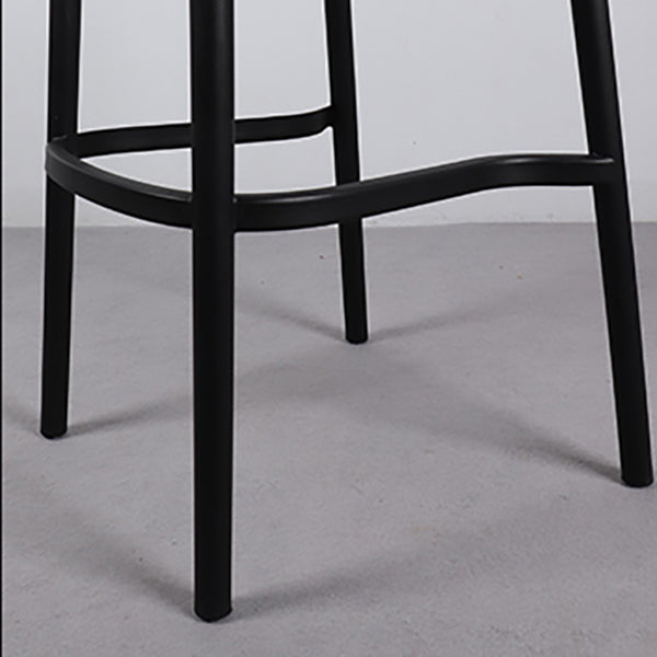 Tabouret de bar en plastique scandinave tabouret de bas de pied de pied sans arme pour le salon