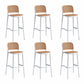 Tabouret de bar en plastique scandinave tabouret de bas de pied de pied sans arme pour le salon