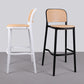 Taburete de bar de plástico escandinavo taburete de barra sin fuilero para sala de estar para sala de estar