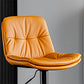 Sgabello da bar scandinavo in metallo, ecopelle, con schienale basso e base in ferro