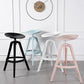 Scandinavian Swivel Bucket Bar Stool Plastic Armless Bar Stool with  with 3 Legs