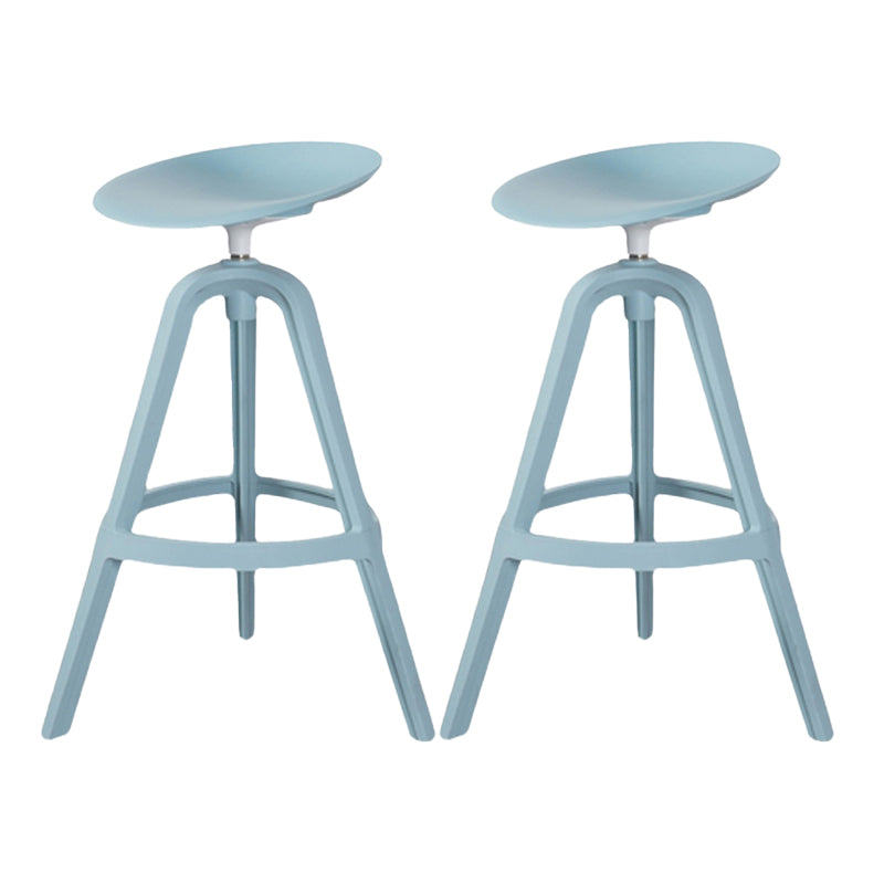 Scandinavian Swivel Bucket Bar Stool Plastic Armless Bar Stool with  with 3 Legs