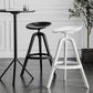 Scandinavian Swivel Bucket Bar Stool Plastic Armless Bar Stool with  with 3 Legs