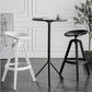 Scandinavian Swivel Bucket Bar Stool Plastic Armless Bar Stool with  with 3 Legs