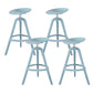 Scandinavian Swivel Bucket Bar Stool Plastic Armless Bar Stool with  with 3 Legs