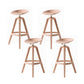 Scandinavian Swivel Bucket Bar Stool Plastic Armless Bar Stool with  with 3 Legs
