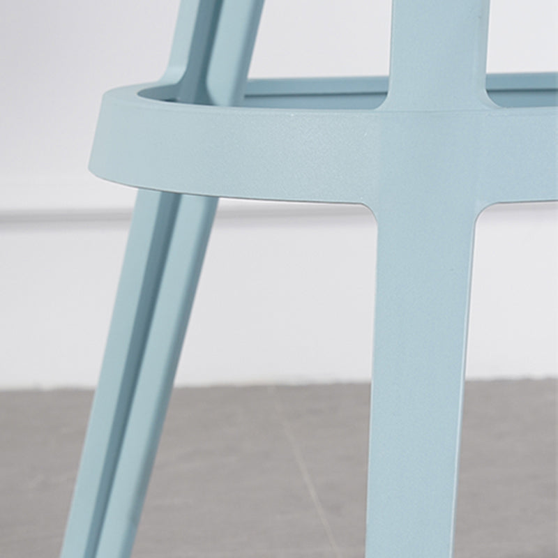 Scandinavian Swivel Bucket Bar Stool Plastic Armless Bar Stool with  with 3 Legs