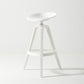 Scandinavian Swivel Bucket Bar Stool Plastic Armless Bar Stool with  with 3 Legs
