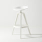 Scandinavian Swivel Bucket Bar Stool Plastic Armless Bar Stool with  with 3 Legs