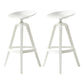Scandinavian Swivel Bucket Bar Stool Plastic Armless Bar Stool with  with 3 Legs