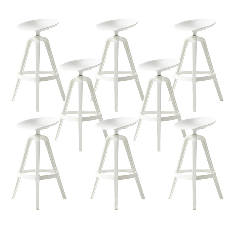 Scandinavian Swivel Bucket Bar Stool Plastic Armless Bar Stool with  with 3 Legs
