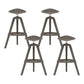 Scandinavian Swivel Bucket Bar Stool Plastic Armless Bar Stool with  with 3 Legs