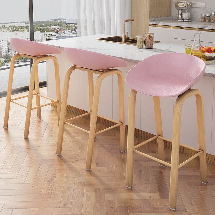 Contemporary Low Back Counter Stool Home Furniture with Footrest Clearhalo 'Bar Furniture' 'Bar Stools' 'bar_stools' 'furn' 'furn_bar_stools' 'Furniture' 'Kitchen & Dining Furniture' 6004344