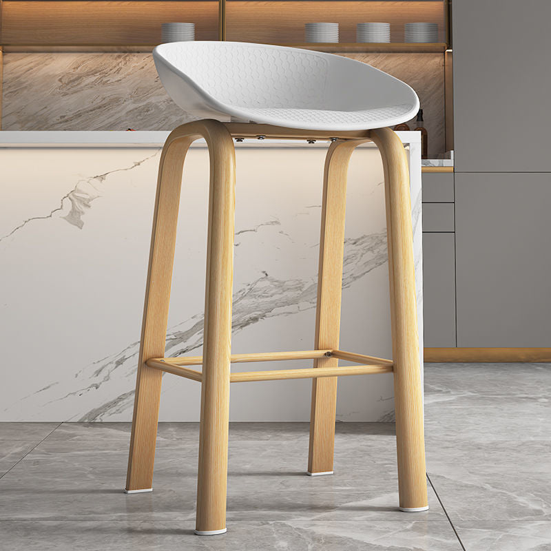 Contemporary Low Back Counter Stool Home Furniture with Footrest Clearhalo 'Bar Furniture' 'Bar Stools' 'bar_stools' 'furn' 'furn_bar_stools' 'Furniture' 'Kitchen & Dining Furniture' 6004347