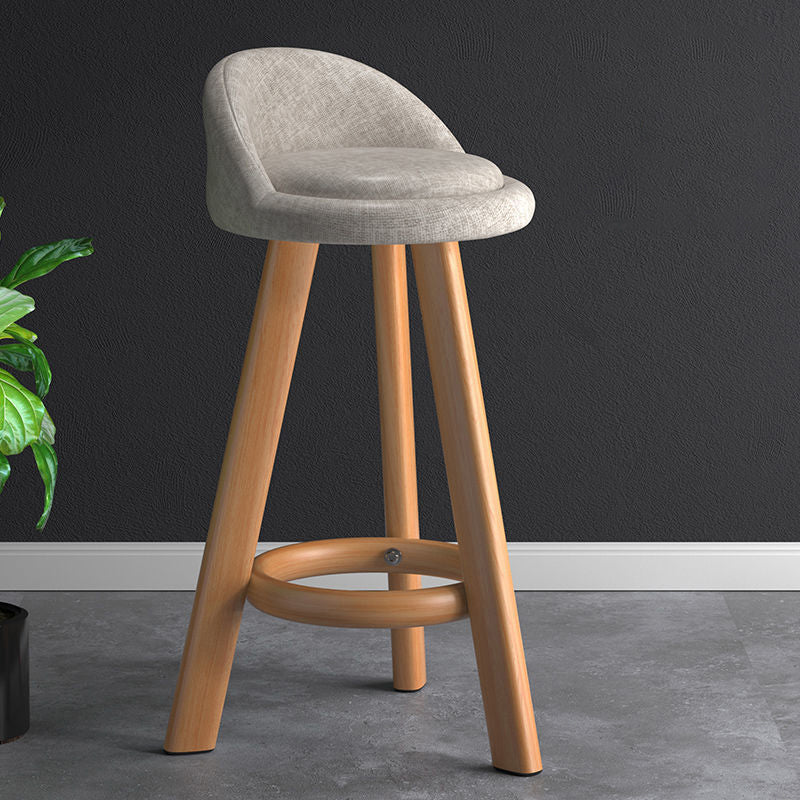 Contemporary Low Back Counter Stool Home Furniture with Footrest Grey 1 Piece Bar Stool(31"H) Clearhalo 'Bar Furniture' 'Bar Stools' 'bar_stools' 'furn' 'furn_bar_stools' 'Furniture' 'Kitchen & Dining Furniture' 6004380