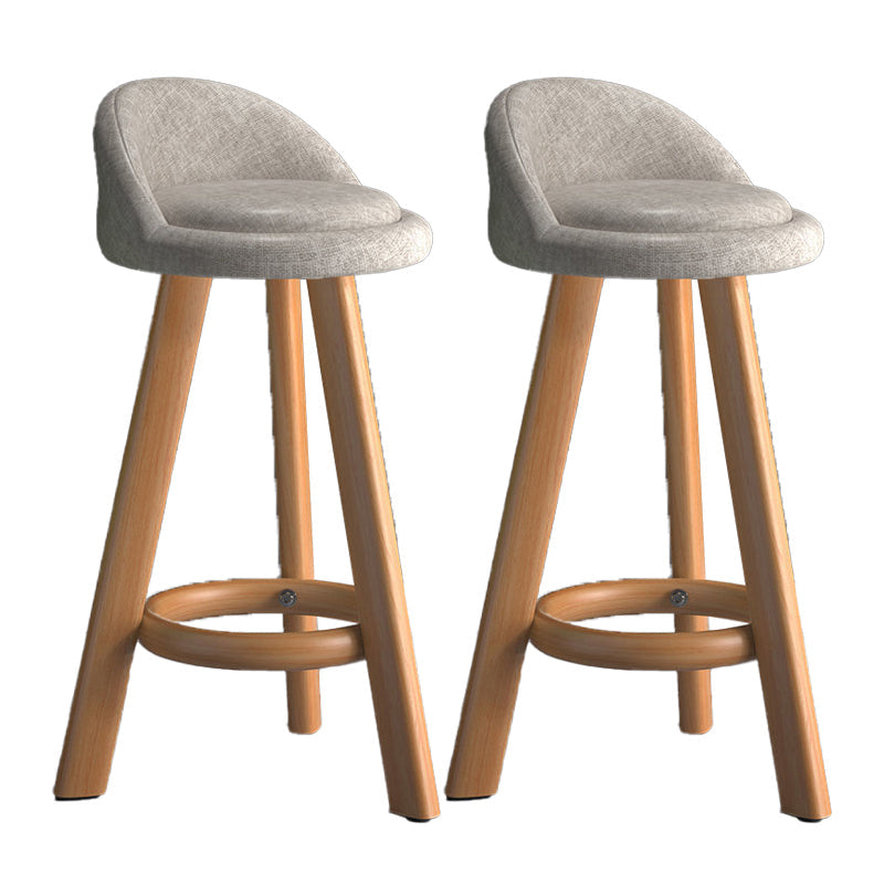 Contemporary Low Back Counter Stool Home Furniture with Footrest Grey 2 Piece Set Bar Stool(31"H) Clearhalo 'Bar Furniture' 'Bar Stools' 'bar_stools' 'furn' 'furn_bar_stools' 'Furniture' 'Kitchen & Dining Furniture' 6004381