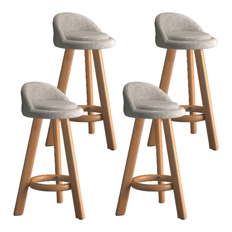 Contemporary Low Back Counter Stool Home Furniture with Footrest Grey 4 Piece Set Bar Stool(31"H) Clearhalo 'Bar Furniture' 'Bar Stools' 'bar_stools' 'furn' 'furn_bar_stools' 'Furniture' 'Kitchen & Dining Furniture' 6004382