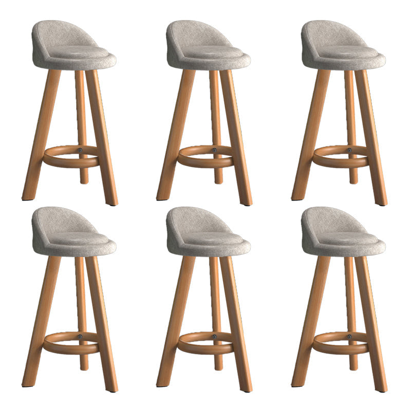 Contemporary Low Back Counter Stool Home Furniture with Footrest Grey 6 Piece Set Bar Stool(31"H) Clearhalo 'Bar Furniture' 'Bar Stools' 'bar_stools' 'furn' 'furn_bar_stools' 'Furniture' 'Kitchen & Dining Furniture' 6004383