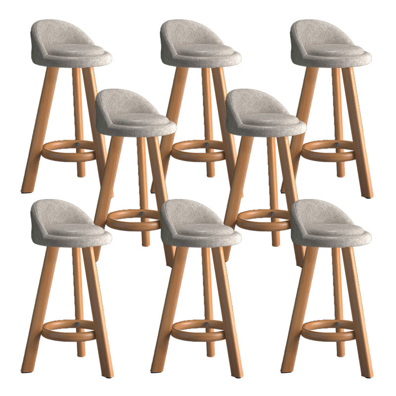 Contemporary Low Back Counter Stool Home Furniture with Footrest Grey 8 Piece Set Bar Stool(31"H) Clearhalo 'Bar Furniture' 'Bar Stools' 'bar_stools' 'furn' 'furn_bar_stools' 'Furniture' 'Kitchen & Dining Furniture' 6004384