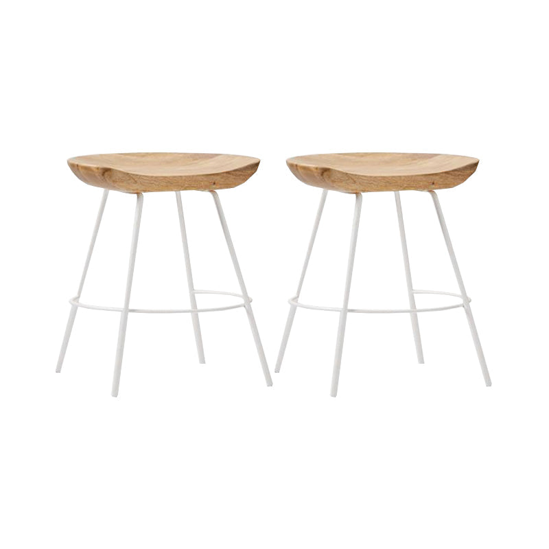 マット仕上げの工業用木材バースツールカウンタースツールフットレストメタル家具