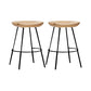 Industrial Wood Barstool Counter Stool voetsteun metalen meubels in matte afwerking