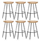 Industrial Wood Barstool Counter Stool voetsteun metalen meubels in matte afwerking