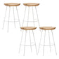 Industrial Wood Barstool Counter Stool voetsteun metalen meubels in matte afwerking