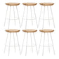 Industrial Wood Barstool Counter Stool voetsteun metalen meubels in matte afwerking
