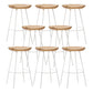 Industrial Wood Barstool Counter Stool voetsteun metalen meubels in matte afwerking
