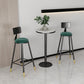 Glam Metal Barstool Velvet Bow Rester basse tabouret en finition mate pour la maison