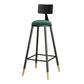 Glam Metal Barstool Velvet Bow Rester basse tabouret en finition mate pour la maison