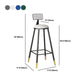 Glam Metal Barstool Velvet Bow Rester basse tabouret en finition mate pour la maison