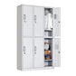 White Steel Wardrobe Cabinet Contemporary Hinged Wardrobe Armoire