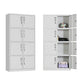 White Steel Wardrobe Cabinet Contemporary Hinged Wardrobe Armoire