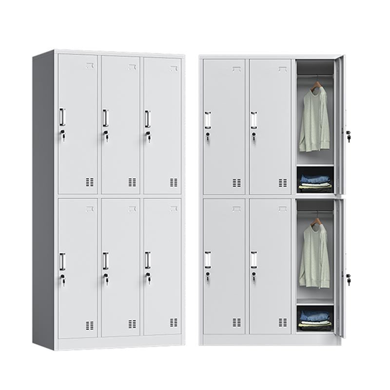 White Steel Wardrobe Cabinet Contemporary Hinged Wardrobe Armoire