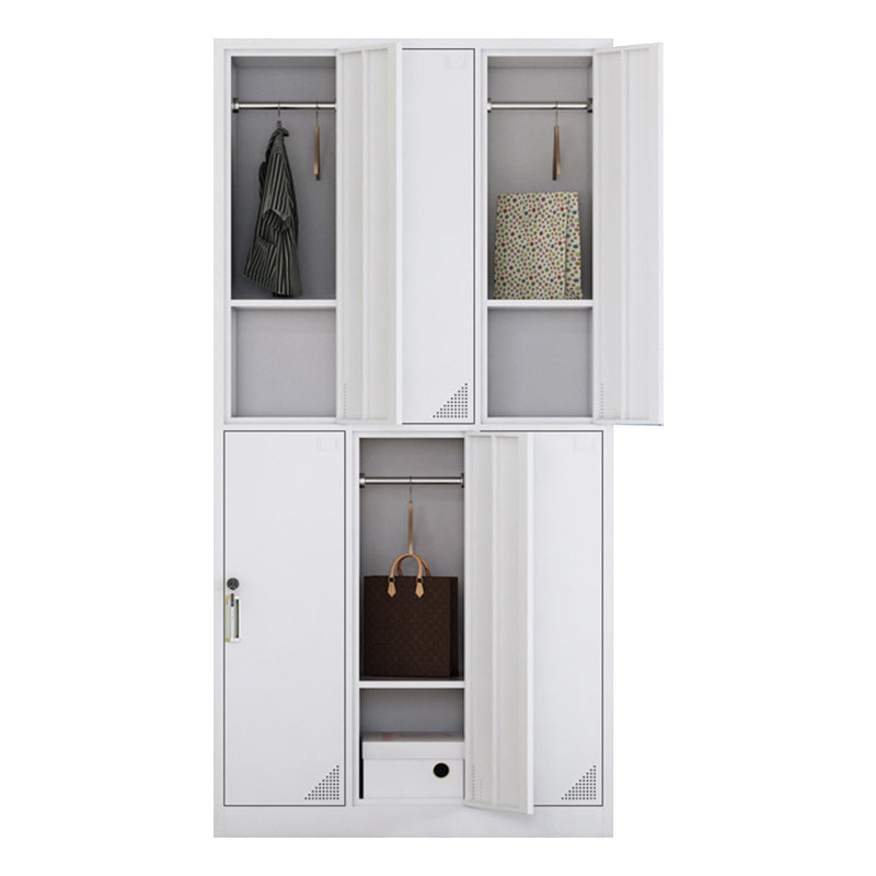 Contemporary Style Home Wardrobe Steel Wardrobe Closet with Doors