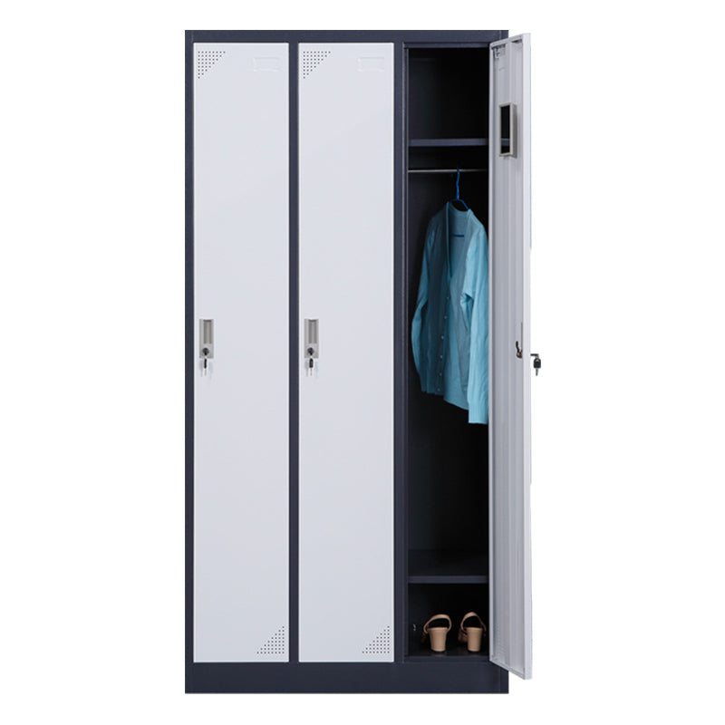 Contemporary Style Home Wardrobe Steel Wardrobe Closet with Doors