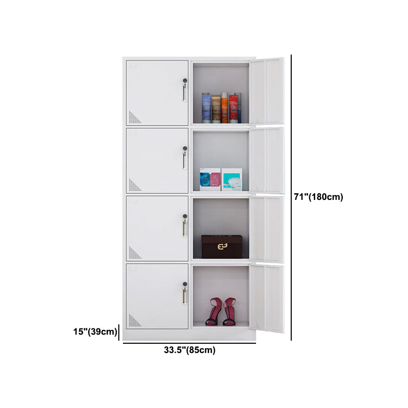 Contemporary Style Home Wardrobe Steel Wardrobe Closet with Doors