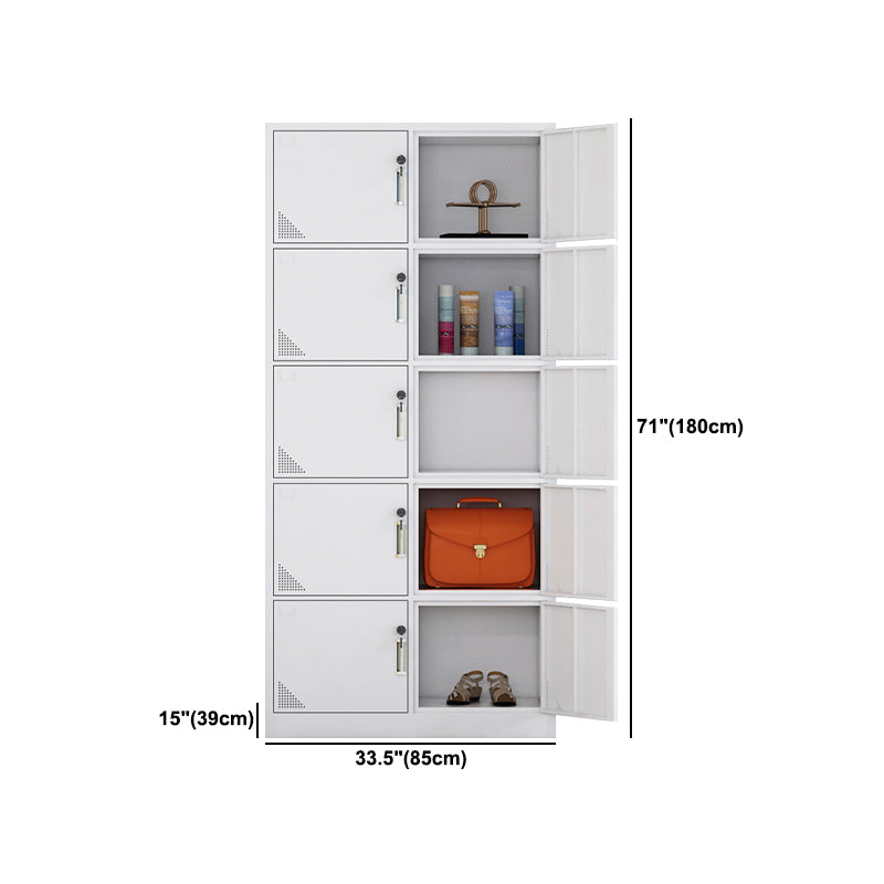 Contemporary Style Home Wardrobe Steel Wardrobe Closet with Doors