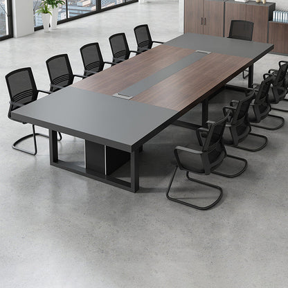 Industrieel schrijfbureau rechthoekige schrijfbureau met metalen benen