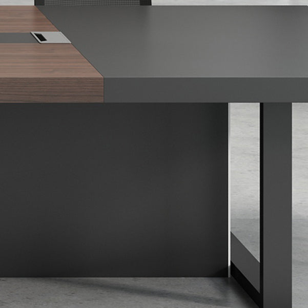 Industrieel schrijfbureau rechthoekige schrijfbureau met metalen benen