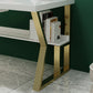Glam Dormitory Writing Desk Rectangular Writing Desk with Metal Legs Clearhalo 'furn' 'furn_office_desk' 'Furniture' 'Office Desks' 'Office Furniture' 'office_desk' 6005099