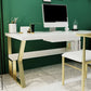 Glam Dormitory Writing Desk Rectangular Writing Desk with Metal Legs Clearhalo 'furn' 'furn_office_desk' 'Furniture' 'Office Desks' 'Office Furniture' 'office_desk' 6005101