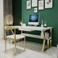 Glam Dormitory Writing Desk Rectangular Writing Desk with Metal Legs Clearhalo 'furn' 'furn_office_desk' 'Furniture' 'Office Desks' 'Office Furniture' 'office_desk' 6005106