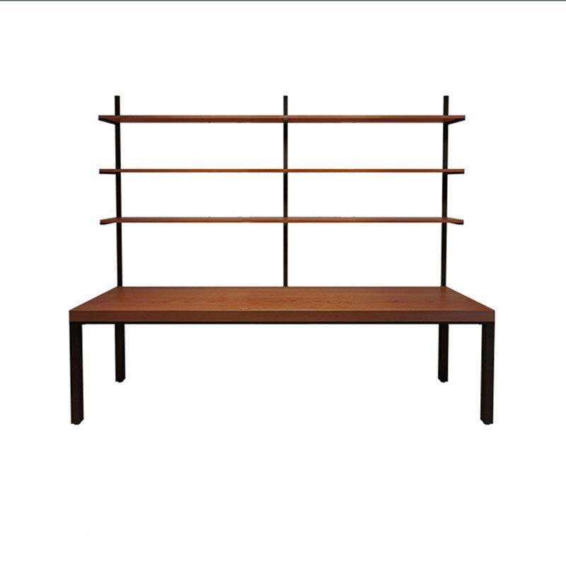 Modern massief houten bureau rechthoekig woning schrijven bureau in bruin