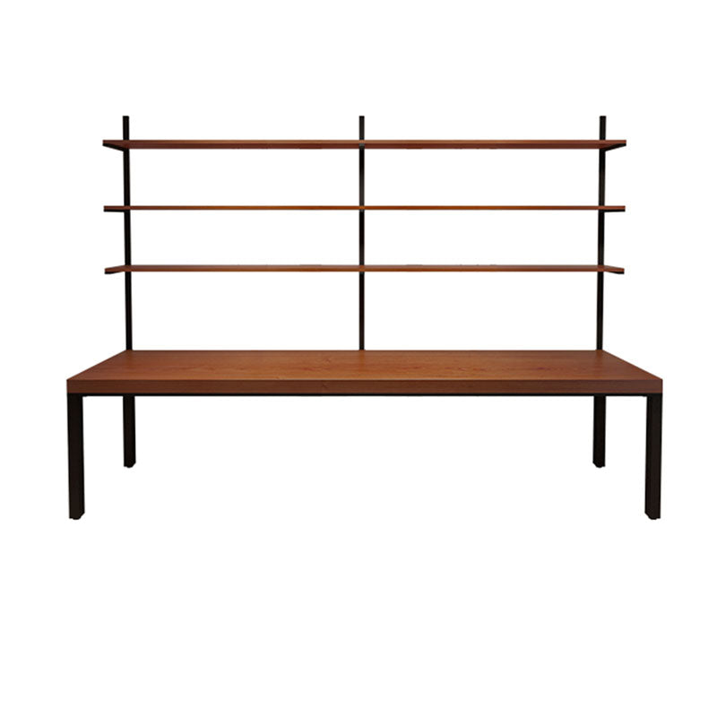 Modern massief houten bureau rechthoekig woning schrijven bureau in bruin