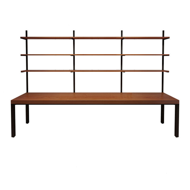 Modern massief houten bureau rechthoekig woning schrijven bureau in bruin